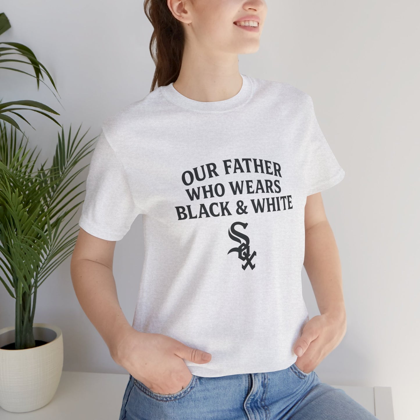 Our Father, Who Wears Black & White – Sox Fan Unisex T-shirt