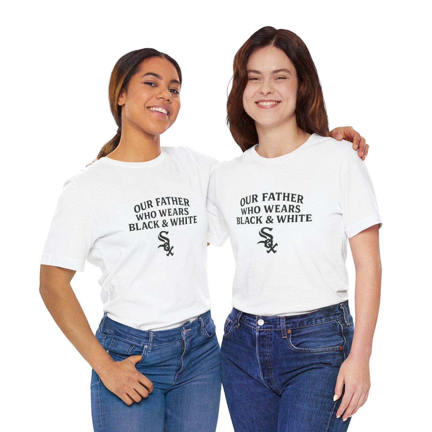 Our Father, Who Wears Black & White – Sox Fan Unisex T-shirt