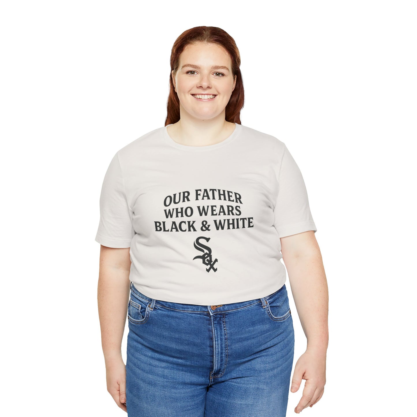Our Father, Who Wears Black & White – Sox Fan Unisex T-shirt
