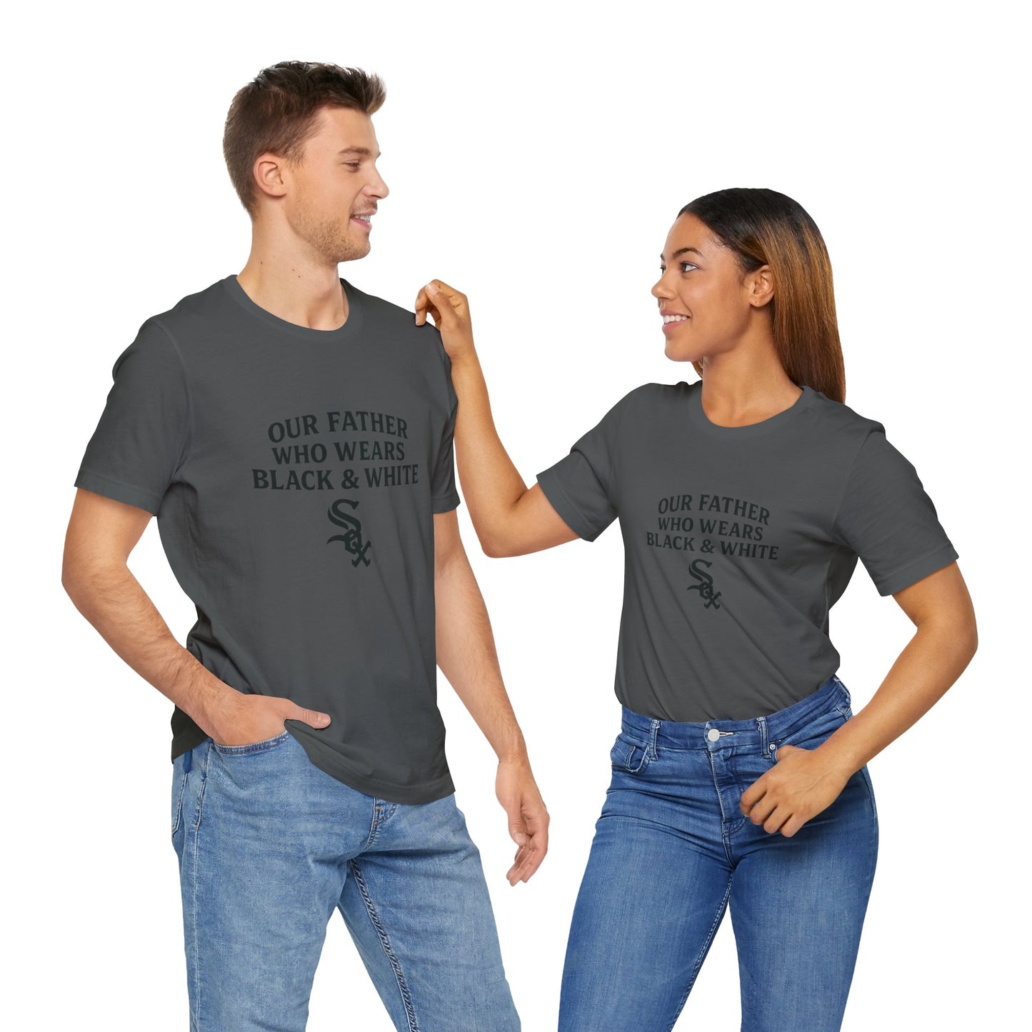 Our Father, Who Wears Black & White – Sox Fan Unisex T-shirt