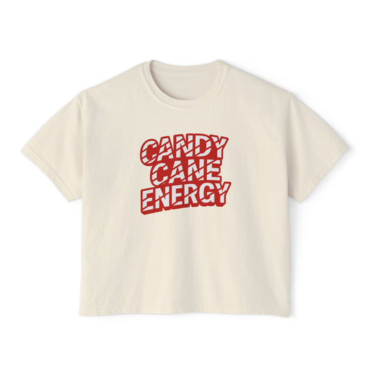 Candy Cane Energy Crop Tee 🍬